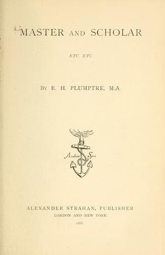 Tapa de Master and scholar, etc., etc.