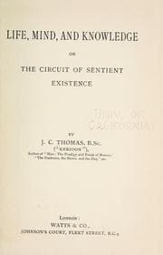 Tapa de Life, mind, and knowledge; or, The circuit of sentient existence