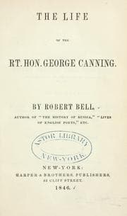 Tapa de The life of the Rt. Hon. Canning