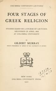 Tapa de Four stages of Greek religion