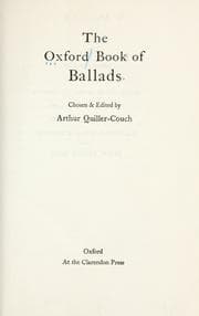 Tapa de The Oxford book of ballads