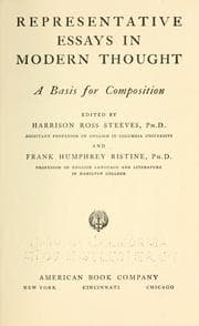 Tapa de Representative essays in modern thought