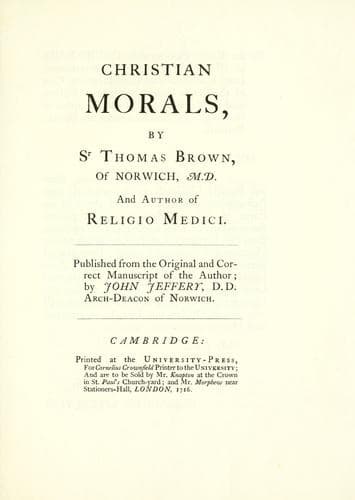 Tapa de Christian morals