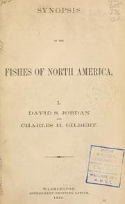 Tapa de Synopsis of the fishes of North America