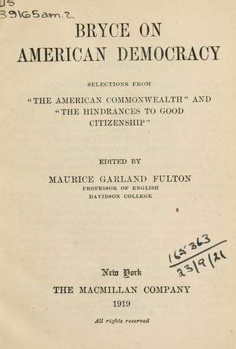 Tapa de American democracy