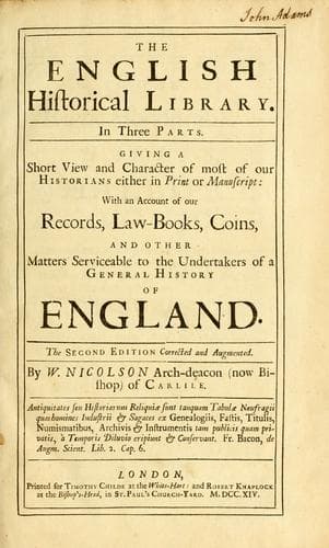 Tapa de The English historical library