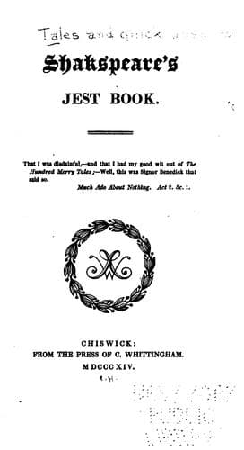 Tapa de Shakspeare's Jest Book ...