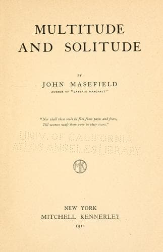 Tapa de Multitude and solitude