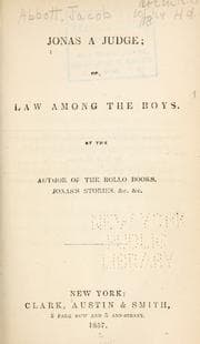 Tapa de Jonas a judge; or, Law among the boys