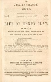 Tapa de Life of Henry Clay