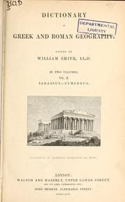 Tapa de Dictionary of Greek and Roman geography