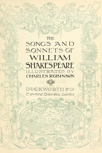 Tapa de The songs and sonnets