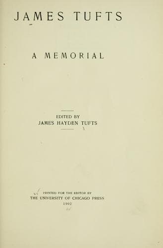 Tapa de James Tufts