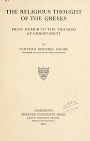 Tapa de The religious thought of the Greeks