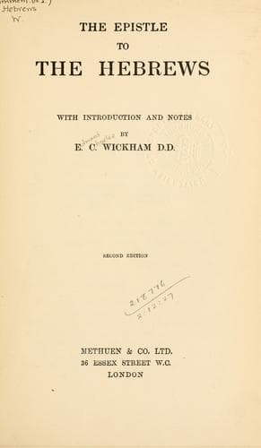 Tapa de The Epistle to the Hebrews
