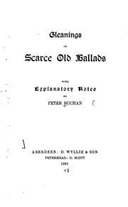 Tapa de Gleanings of scarce old ballads