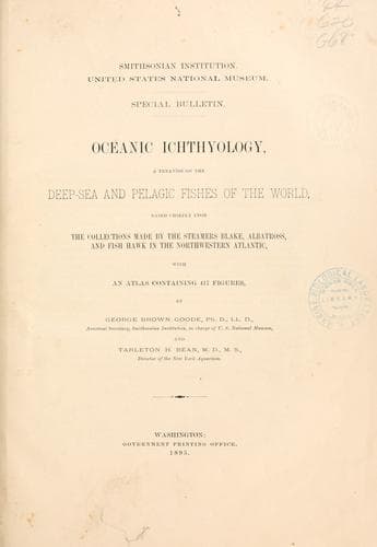 Tapa de Oceanic ichthyology