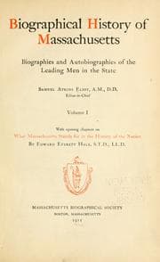 Tapa de Biographical history of Massachussetts
