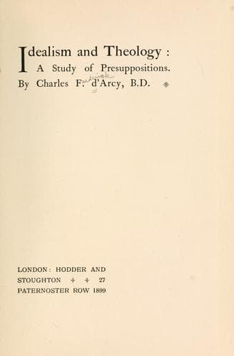 Tapa de Idealism and theology