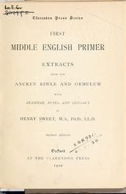 Tapa de First Middle English primer