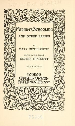 Tapa de Miriam's schooling