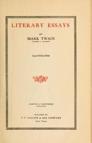 Tapa de Literary Essays