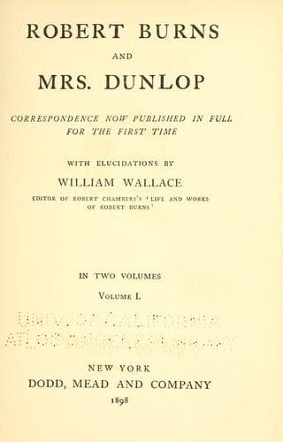 Tapa de Robert Burns and Mrs. Dunlop