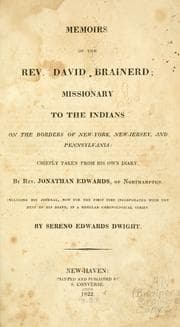 Tapa de Memoirs of the Rev. David Brainerd