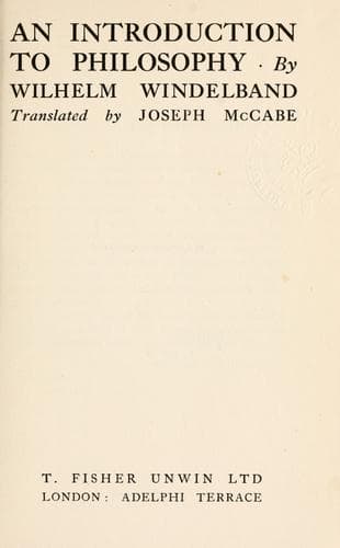 Tapa de An introduction to philosophy