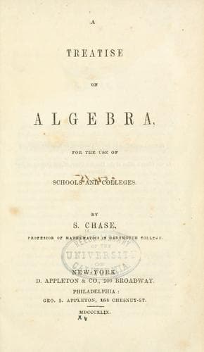 Tapa de A treatise on algebra