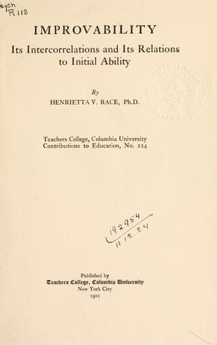 Tapa de Improvability