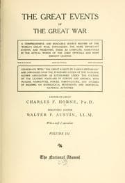 Tapa de The great events of the great war