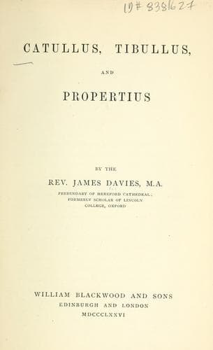 Tapa de Catullus, Tibullus, and Propertius