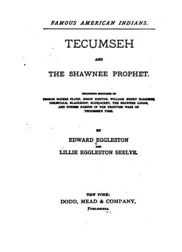 Tapa de Tecumseh and the Shawnee prophet