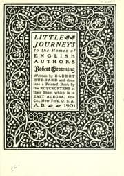 Tapa de Little journeys to the homes of English authors: Robert Browning