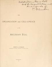 Tapa de The organization and cell-lineage of the ascidian egg