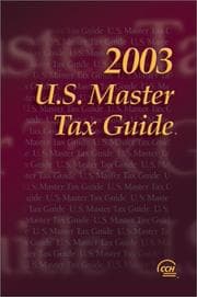 Tapa de U.S. Master Tax Guide, 2003