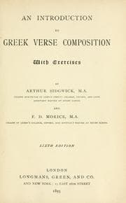 Tapa de An introduction to Greek verse composition, with exercises