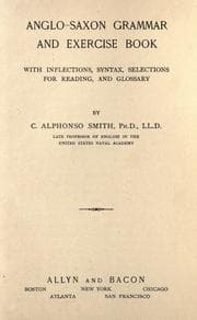 Tapa de Anglo-Saxon grammar and exercise book