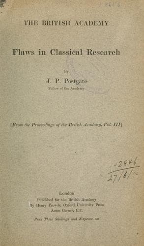 Tapa de Flaws in classical research.