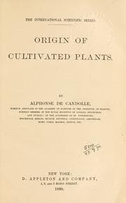 Tapa de Origin of cultivated plants