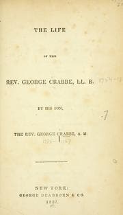 Tapa de The life of the Rev. George Crabbe, LL.B