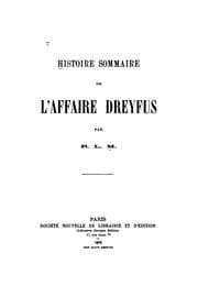 Tapa de Histoire sommaire de l'affaire Dreyfus