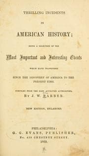 Tapa de Thrilling incidents in American history
