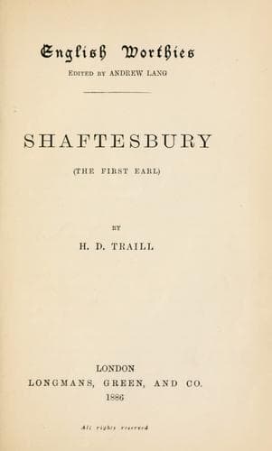Tapa de Shaftesbury (the first earl)