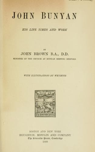 Tapa de John Bunyan