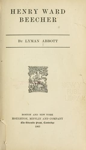 Tapa de Henry Ward Beecher