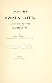 Tapa de Chaucer's pronunciation and the spelling of the Ellesmere ms