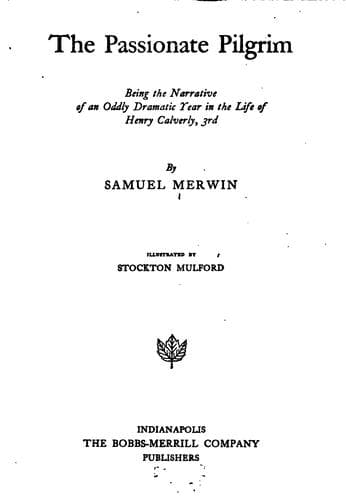 Tapa de The passionate pilgrim