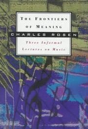 Tapa de The Frontiers of Meaning